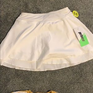 white tennis skirt
